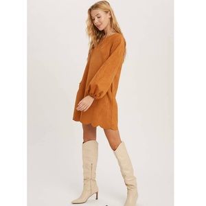 NWT - western style Suede Dress
